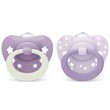 Nuk First Choice Classic Day & Night Silicone Soother 18-36m 2 Τεμάχια - Λιλά - Μωβ
