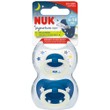 Nuk Signature Night Silicone Soother 6-18m, 2 Τεμάχια - Μπλε