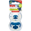 Nuk Signature Night Silicone Soother 18-36m, 2 Τεμάχια - Μπλε