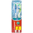Colgate Max White Medium Toothbrush 2 Τεμάχια - Πράσινο / Μπλε
