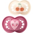 Mam Original Silicone Soother 6-16m 2 Τεμάχια, Κωδ 150SGc - Φουξια / Κρεμ