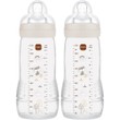 Mam Easy Active Baby Bottle 4m+ Κωδ 365SUc 330ml, 2 Τεμάχια - Κρεμ
