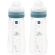 Mam Easy Active Baby Bottle 4m+ Κωδ 365SBc 330ml, 2 Τεμάχια - Μπλε