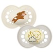 Mam Day & Night Silicone Soother 6-16m, 2 Τεμάχια - Κρεμ / Γκρι