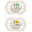 Mam Original Ι Love Daddy Silicone Soother 6-16m 2 Τεμάχια, Κωδ 170SU1c - Κρεμ / Κρεμ