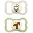 Mam Supreme Night Silicone Soother 16m+ Κωδ 298SUc, 2 Τεμάχια - Κρεμ / Φυστικί