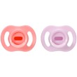 Tommee Tippee Ultrta Light Stay Put Orthodontic Silicone Soother 0-6m+, 2 Τεμάχια - Ρόζ / Λιλά