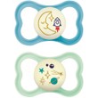Mam Air Night Silicone Soother 16m+ Κωδ 277SBc, 2 Τεμάχια - Μπλέ / Γαλάζιο
