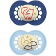 Mam Original Night Orthodontic Silicone Soother 6 - 16m Κωδ 160SBc, 2 Τεμάχια - Μπλέ / Γαλάζιο