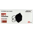 Jiada Filtering Half Mask FFP2 NR, 20 Τεμάχια - Μαύρο