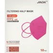 Jiada Filtering Half Mask FFP2 NR, 10 Τεμάχια - Φούξια