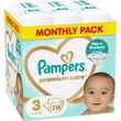 Pampers Premium Care Monthly Pack Νο3 (6-10kg) 216 Τεμάχια