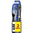 AIM Promo Ultra Reach Metal Core Medium Toothbrush 2 Τεμάχια - Μαύρο / Άσπρο