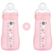 Mam Promo Easy Active Baby Bottle 2m+, Κωδ 363SBc 270ml, 2 Τεμάχια - Ροζ