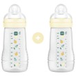 Mam Promo Easy Active Baby Bottle 2m+, Κωδ 363SUc 270ml, 2 Τεμάχια - Κίτρινο