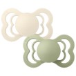 Bibs Supreme Silicone Soother 0m+, 2 Τεμάχια - Ivory / Sage