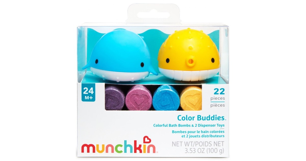 Color Buddies Munchkin Color Buddies Bath Bomb Refills & Dispenser Toys 24m+, 1 ...