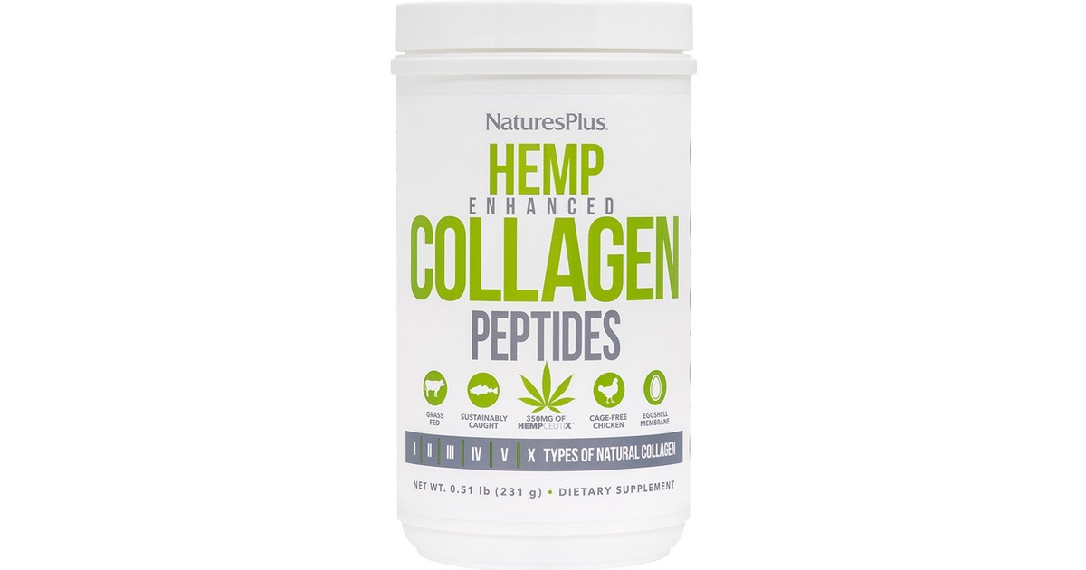 Natures Plus Hemp Enhanced Collagen Peptides 231g | Pharm24.gr