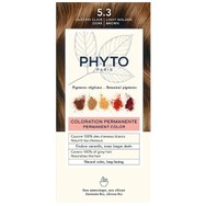 Phyto Permanent Hair Color Kit Μόνιμη Βαφή Μαλλιών με Φυτικές Χρωστικές, Χωρίς Αμμωνία 1 Τεμάχιο - 5.3 Καστανό Ανοιχτό Χρυσό