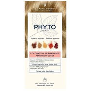 Phyto Permanent Hair Color Kit Μόνιμη Βαφή Μαλλιών με Φυτικές Χρωστικές, Χωρίς Αμμωνία 1 Τεμάχιο - 9 Ξανθό Πολύ Ανοιχτό