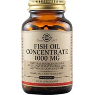 Solgar Fish Oil Concentrate 1000mg Συμπλήρωμα Διατροφής Συμπυκνωμένου Ιχθυέλαιο Πλούσιο σε Ωμέγα 3  για την Ενίσχυση της Λειτουργίας της Καρδιάς, του Εγκεφάλου & της Όρασης 60 Softgels