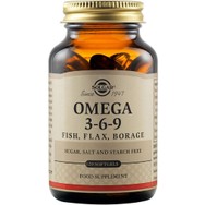 Solgar Omega 3-6-9 Συμπλήρωμα Διατροφής Πλούσιο σε Ωμέγα 3, 6 & 9 Λιπαρά Οξέα για την Καλή Λειτουργία του Καρδιαγγειακού Συστήματος του Εγκεφάλου & της Όρασης 120 Softgels