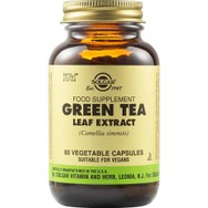 Solgar Green Tea Leaf Extract Συμπλήρωμα Διατροφής Εκχυλίσματος Φύλλων Πράσινου Τσαγιού για την Επιτάχυνση της Καύσης του Αποθηκευμένου Λίπους με Αντιοξειδωτική Δράση 60veg.caps