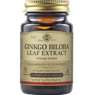 Solgar Gingko Biloba Leaf Extract Συμπλήρωμα Διατροφής Εκχυλίσματος Φύλλων Γκίνγκο Μπιλόμπα για την Ενίσχυση της Μνήμης & των Εγκεφαλικών Λειτουργιών 60veg.caps