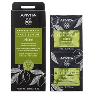 Apivita Express Beauty Deep Exfoliation Olive Face Scrub Προσώπου με Ελιά για Βαθιά Απολέπιση 2x8ml