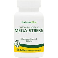 Natures Plus Mega Stress Complex Συμπλήρωμα Διατροφής Συμπλέγματος Βιταμίνης Β, Βιταμίνης C & Εκχυλισμάτων Βοτάνων για την Αντιμετώπιση του Περιστασιακού Άγχους, Καταπολέμηση του Στρες & Πνευματική Ισορροπία 30tabs