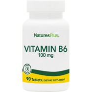 Natures Plus Vitamin B6 100mg Συμπλήρωμα Διατροφής Βιταμίνης B6 για την Ενίσχυση της Ψυχολογίας & του Ανοσοποιητικού Συστήματος, Μείωση της Κόπωσης & Ορμονική Ισορροπία 90tabs