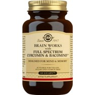 Solgar Brain Works Full Spectrum Curcumin & Bacomind Συμπλήρωμα Διατροφής Εκχυλίσματος Κουρκουμίνης & Βοτάνων για την Ενίσχυση της Μνήμης & Βελτίωση των Λειτουργιών του Εγκεφάλου 60 Licaps