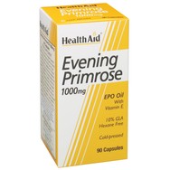 Health Aid Evening Primrose 1000mg Συμπλήρωμα Διατροφής με Έλαιο Νυχτολούλουδου για Ισορροπία & Ομορφιά εκ των Έσω 90caps