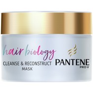 Pantene Hair Biology Cleanse & Reconstruct Intensive Repair Mask Μάσκα Αναδόμησης για Λιπαρές Ρίζες & Κατεστραμμένες Άκρες 160ml