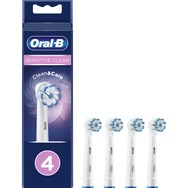 Oral-B Sensitive Clean Toothbrush Heads Ανταλλακτικές Κεφαλές Ηλεκτρικής Οδοντόβουρτσας 4 Τεμάχια