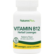 Natures Plus Vitamin B-12 1000μg Συμπλήρωμα Διατροφής με Βιταμίνη Β12 & Εκχύλισμα Βοτάνων για την Καλή Λειτουργία του Νευρικού & Αιμοποιητικού Συστήματος με Γεύση Σμέουρο 30 Lozenges