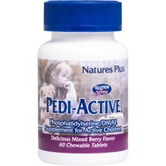Natures Plus Pedi-Active Συμπλήρωμα Διατροφής με Φωσφατιδυλοσερίνη, DMAE & Φωσφατίδια Σόγιας για τη Βελτίωση της Μνήμης, Ενίσχυση των Νοητικών Λειτουργιών & Αύξηση Συγκέντρωσης σε Παιδιά με Γεύση Μούρων 60 Chew.tabs