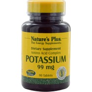 Natures Plus Potassium 99mg Συμπλήρωμα Διατροφής με Κάλιο που Συμβάλει στη Καλή Λειτουργία της Καρδιάς 90tabs