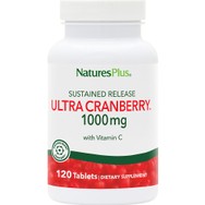 Natures Plus Ultra Cranberry 1000mg Συμπλήρωμα Διατροφής Εκχυλίσματος Κράνμπερι & Βιταμίνης C Παρατεταμένης Αποδέσμευσης για Πρόληψη & Αντιμετώπιση Λοιμώξεων του Ουροποιητικού Συστήματος 120tabs