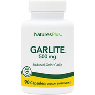 Natures Plus Garlite 500mg Συμπλήρωμα Διατροφής Άοσμου Σκόρδου για Ενίσχυση του Καρδιαγγειακού Συστήματος, Έλεγχο της Αρτηριακής Πίεσης με Αντιφλεγμονώδεις Ιδιότητες 90caps