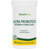 Natures Plus Ultra Probiotics Συμπλήρωμα Διατροφής Προβιοτικών & Πρεβιοτικών για τη Διατήρηση της Υγείας του Γαστροπεπτικού Συστήματος 60caps