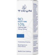 Tikun Night Time 10% CBD & CBN 750mg/250mg Έλαιο Κάνναβης για Χαλάρωση πριν τον Ύπνο 10ml 