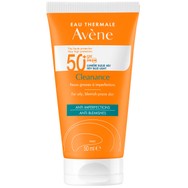 Avene Cleanance Solaire Spf50+ Αντηλιακό Προσώπου Λαιμού Πολύ Υψηλής Προστασίας για το Ευαίσθητο Λιπαρό Δέρμα με Ατέλειες 50ml