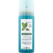 Klorane Aquatic Mint Detox Dry Shampoo Ξηρό Σαμπουάν Αποτοξίνωσης με Βιολογική Υδάτινη Μέντα για Κάθε Τύπο Μαλλιών Travel Size 50ml