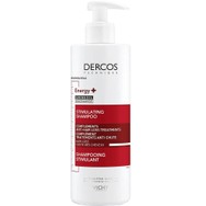 Vichy Dercos Energy+ Stimulating Shampoo Σαμπουάν Κατά της Τριχόπτωσης που Επαναφέρει τη Ζωντάνια στα Μαλλιά, Αφήνοντας Ευχάριστη Υφή Ενδυναμώνοντας την Τρίχα & το Τριχωτό με Αντλία 400ml