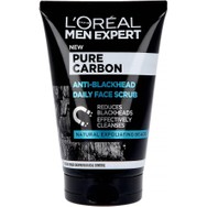 L'oreal Paris Men Expert Pure Carbon Anti-Blackhead Daily Face Scrub Ανδρικό Scrub Απολέπισης Προσώπου με Μαύρο Άνθρακα 100ml