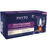 Phyto Phytocyane Anti-Hair Loss Treatment for Women for Progressive Hair Loss Θεραπεία Κατά της Γυναικείας Προοδευτικής Τριχόπτωσης 12amp x 5ml