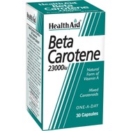 Health Aid Beta Carotene 23000iu Συμπλήρωμα Διατροφής με Προβιταμίνη Α Φυτικής Προέλευσης με Αντιγηραντική & Ισχυρή Αντιοξειδωτική Δράση Κατά των Ελευθέρων Ριζών 30caps