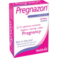 Health Aid Pregnazon Συμπλήρωμα Διατροφής Εξειδικευμένης Φόρμουλας Βιταμινών, Μετάλλων & Ενζύμων για Υποστήριξη του Γυναικείου Οργανισμού από τη Σύλληψη Μέχρι & το Θηλασμό 30tabs