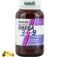 Health Aid Omega 3-6-9 Συμπλήρωμα Διατροφής Συμπλέγματος Ωμέγα Λιπαρών Οξέων για την Ομαλή Λειτουργία της Καρδιάς του Εγκεφάλου & της Όρασης 90caps